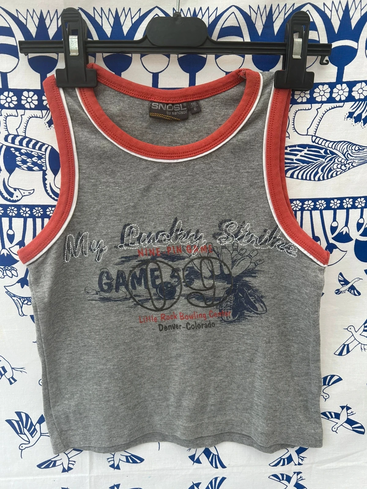 Débardeur gris garçon 6 ans Sandsoil bowling
